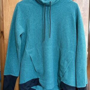Simms Teal Turtleneck Pullover with Quickdry Sleeve Accents